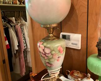 Lovely vintage lamp - on sideboard in den