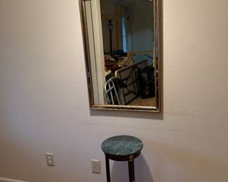 Hall mirror and plant stand