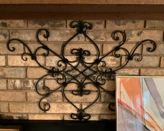 Iron decor in den