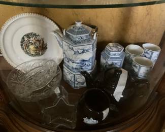 Items in curio cabinet