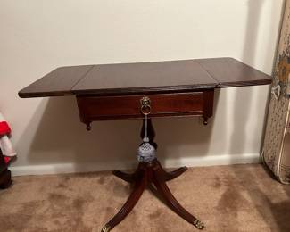 Pedestal Table with fold down ends