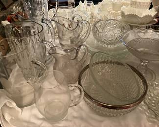 Clear glass items