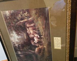 Great framed & matted picture with scripture