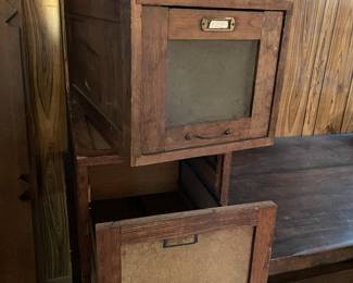 Antique file drawers 