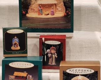 5 Hallmark Keepsake Ornaments Nativity