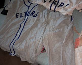 Wool and heavy cotton vintage baseball uniforms