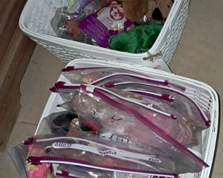 The obligatory bins of Barbies and Beanie Babies