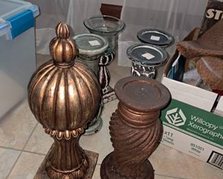 Lots of candles and candleholders