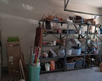 And the plastic and metal shelving will be for sale