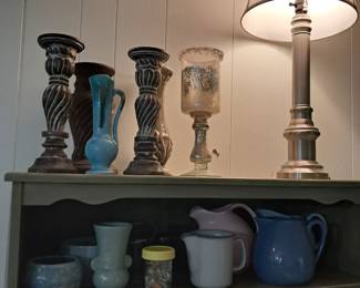 Pottery and candle holders