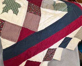 Handmade fall motif quilt