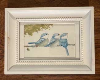 Framed watercolor signed by Porter
