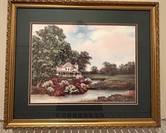 Framed print signed by Diane Voyajolu