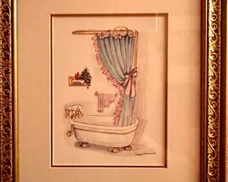 Framed print signed by Peggy Abrams