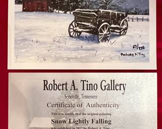 Unframed print numbered and signed by Robert A. Tino (with COA)
