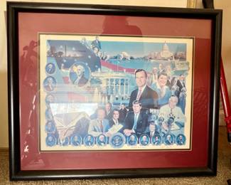 Framed print signed by Paul Miller
