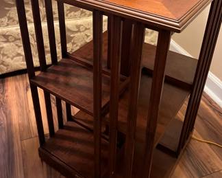 Revolving bookcase end table