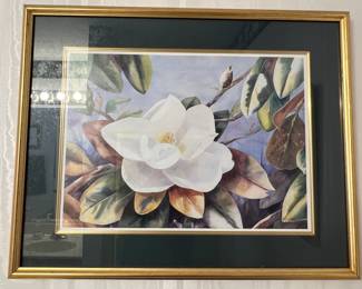 Framed print signed by Carmen Lagos