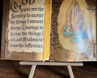 Vintage serenity prayer decoupage