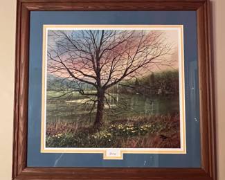 Framed print signed by Robert A. Tino