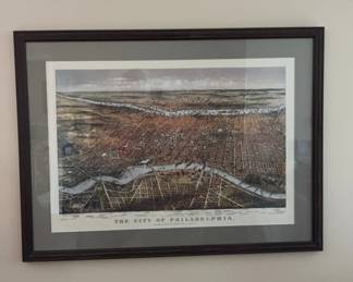 City Of Philadelphia 1875 Currier Ives Lithograph 