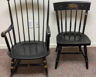 Black And Gold Chair Set