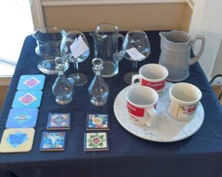 Campbells Soup Mugs, Coasters, Pitchers, Etc 