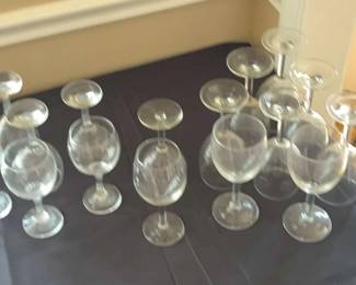 Crystal Glass Stemware Lot