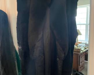 nice fur floor length vest, unusal 