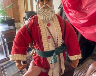 Wooden folk art Santa’s 