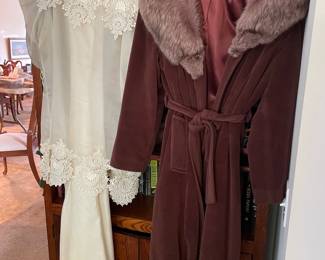 vintage coat and dress