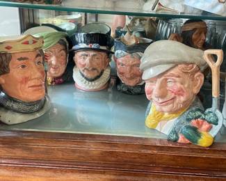 Large royal doulton Toby  pitchers mugs 