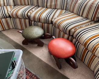 Vintage footstool turtles