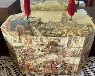 bakelite handle purse box