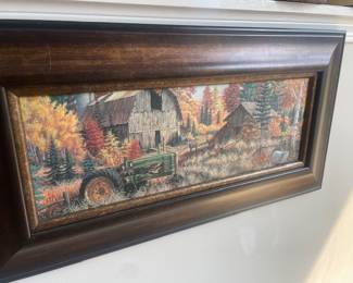 John Deere framed art pic 