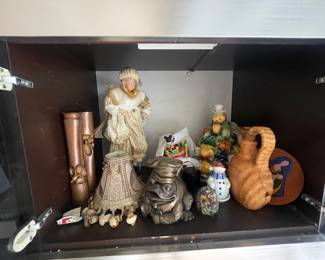 Cute baker frog copper decos Christmas misc