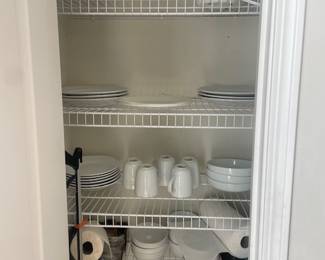 White stoneware dish set 