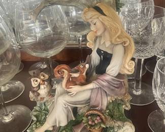 Several Disney porcelain sculptures 