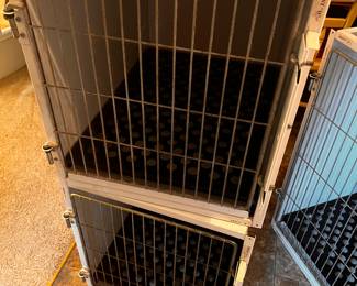 Two medium kennels