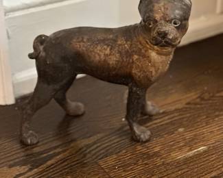 Antique cast iron Boston Terrier door stop 