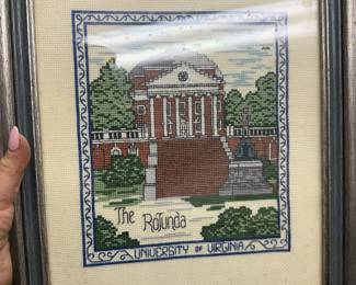Vintage UVA needlepoint 