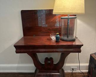 Antique mahogany game table 