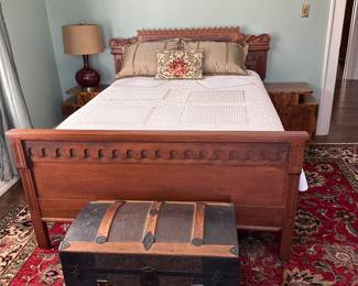 Full size antique Eastlake style bed 