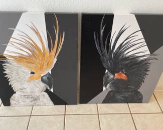 $350 Pair Cockatiela 30”x 37”