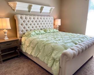 King Size Tufted Sleigh Bed $1,500
