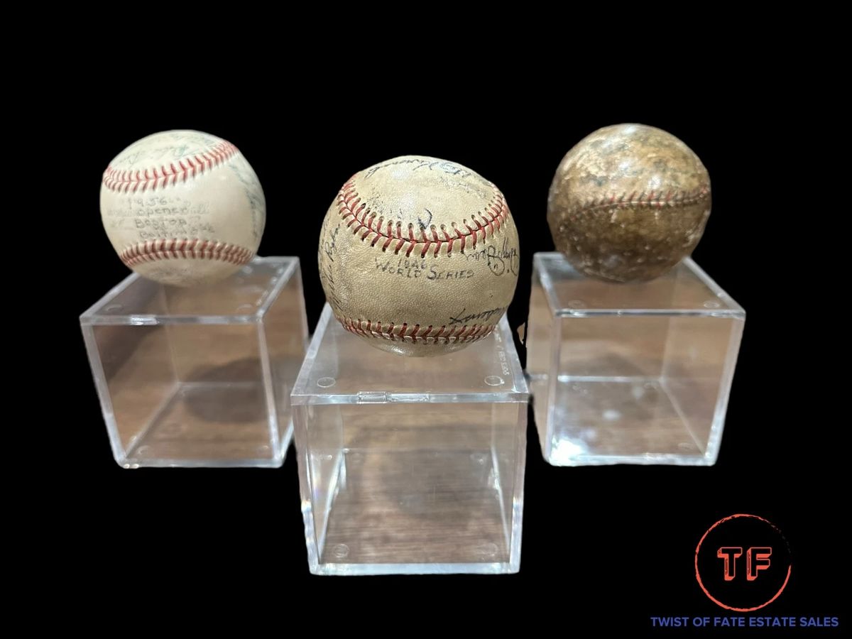 Collection of Signed Baseballs (1946 World Series, 1956 Red Sox Opener, 1933 Boston Braves)