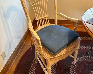 ETHAN ALLEN Iron Based Pedestal Table and Chair Set