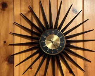 ELGIN MCM Starburst Wall Clock