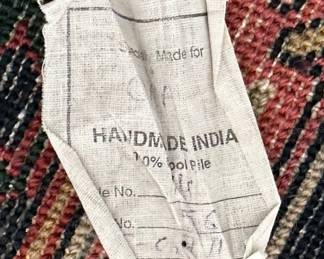 India Handmade Wool Pile Area Rug (8’ x 5’)