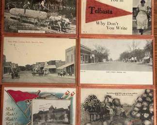 Antique NEBRASKA Postcards in Copper Frames
